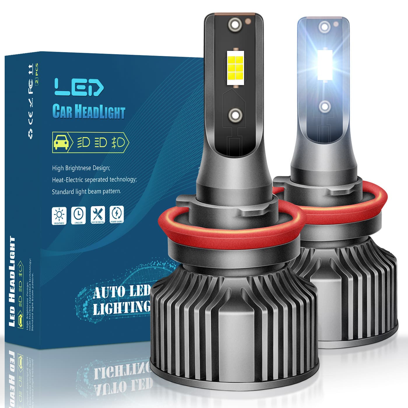Car LED Headlight H1 H7 Low Beam H4 H13 Fog Light 880 Bulb CSP3570 Car Light H11 H9 High Brightness