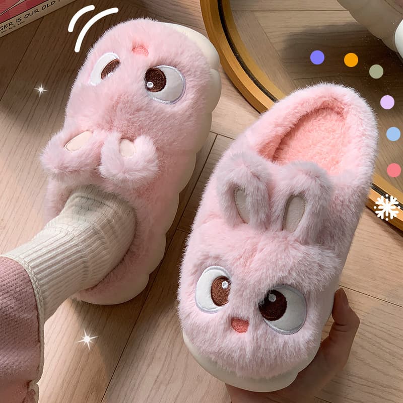 Winter 2024 New Home Indoor Cotton Slippers Women's Non-Slip Warm Couple's Fur Slippers Autumn/Winter For Men And Women