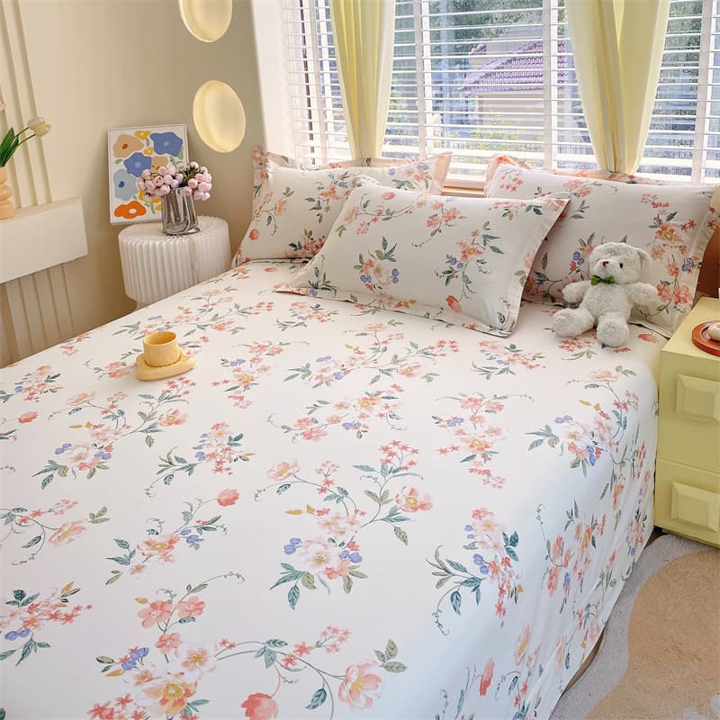 High-density pure cotton bed sheet, bare sleep 100% cotton single sheet, customizable large size, four-season pure cotton bed sheet
