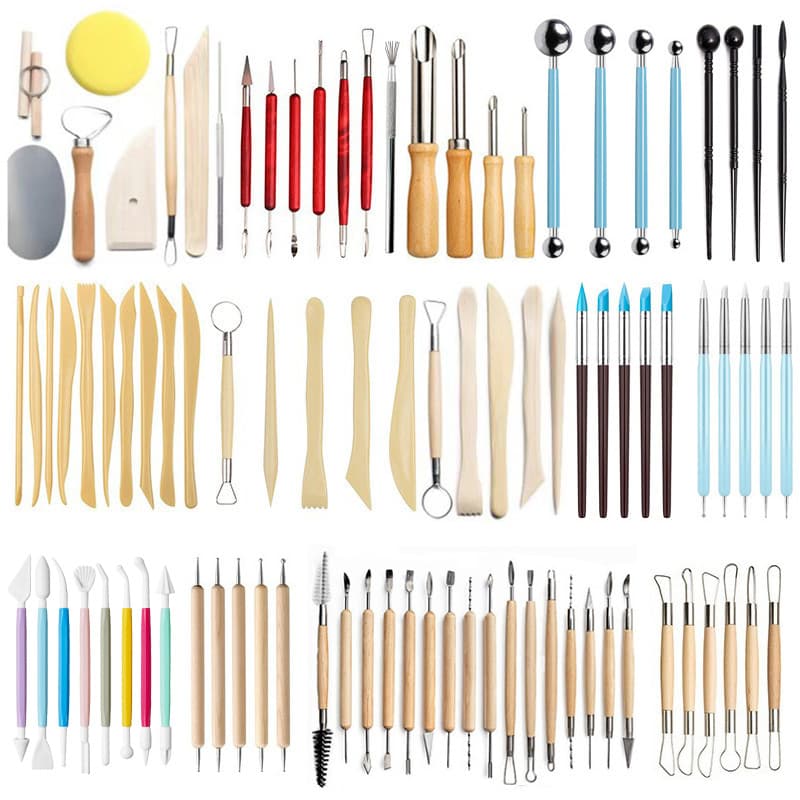 Plastic Clay Sculpture 5-Piece Set Art Supplies DIY Sculpture Modeling Tools Manufacturer Polymer Clay Tools Wholesale