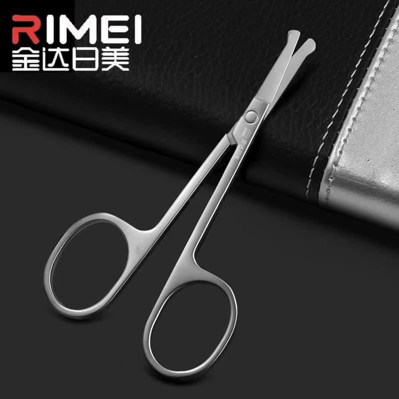 Jinda Rimei Nose Hair Scissors for Men and Women, Round Tip and Pointed Tip Cleaner, Eyebrow Razor, Eyebrow Scissors, Eyebrow Trimming Tool, Tweezers, Pliers