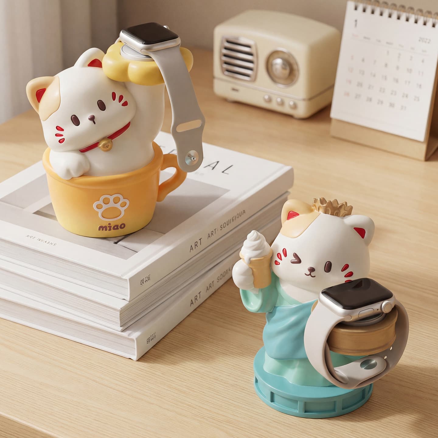 Creative new cat watch stand living room office desk decoration decompression healing birthday gift for girls