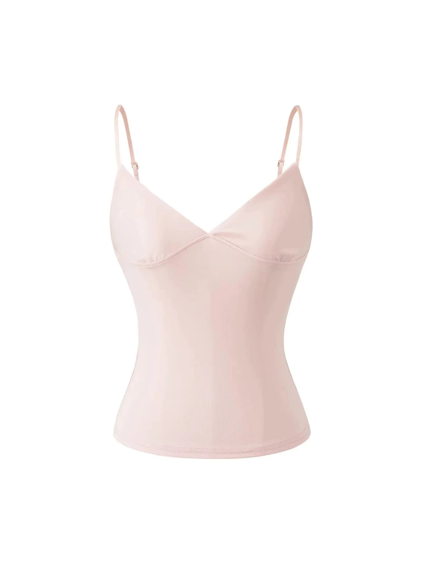 Pure Desire Style V-Neck Lyocell Short Camisole Top for Women Summer Hot Girl Solid Color Slim Fit Flattering Versatile Top