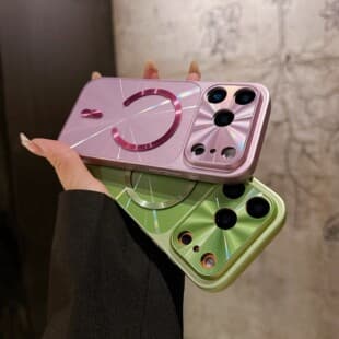 Phone Case for iPhone 17 Pro Max, Instant CD Pattern Magnetic iPhone 16 Case for Women, 15 Full Wrap 14 Anti-Drop 13 Trendy