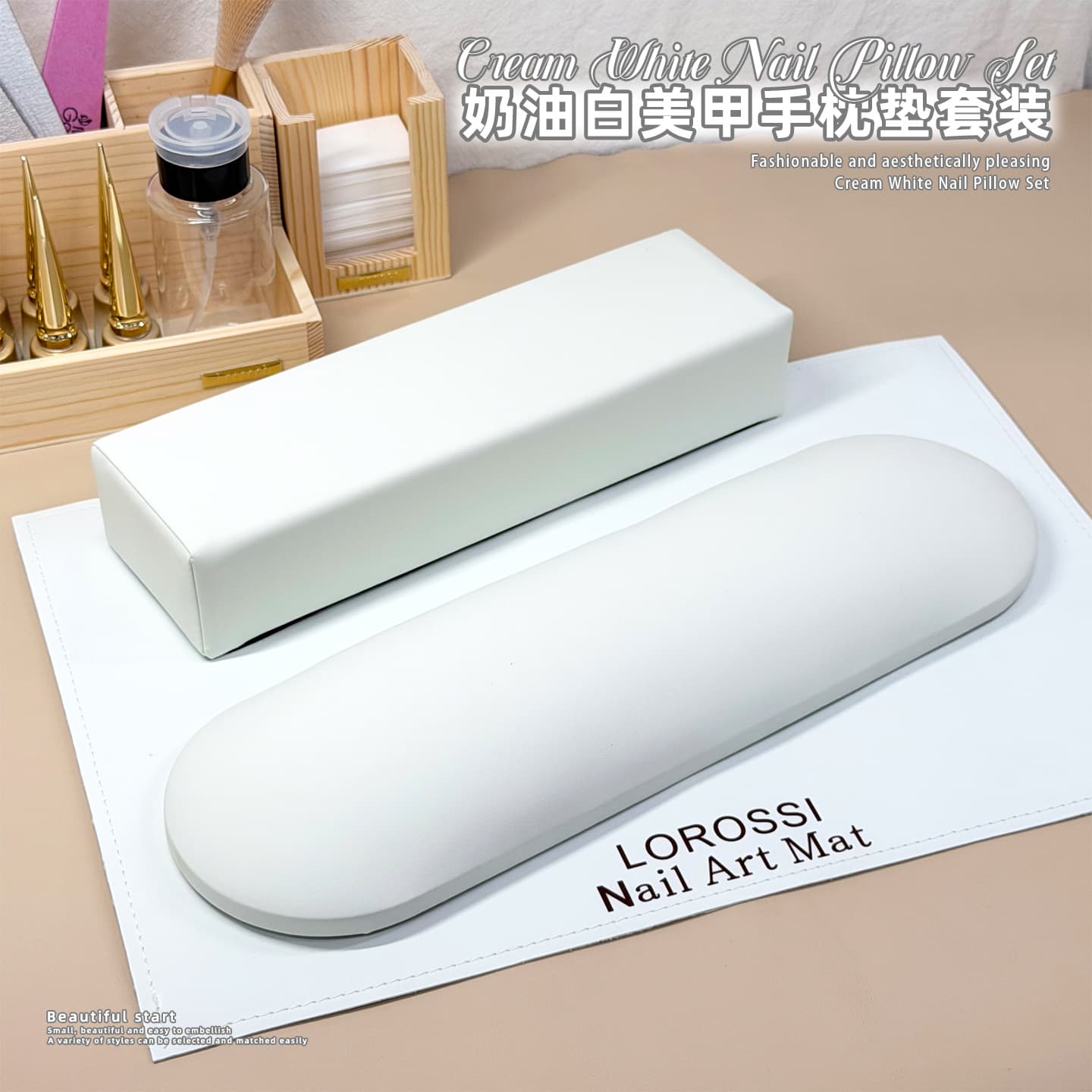 Special offer manicure hand pillow set hands-off pillow cushion cushion anti-fouling leather table mat manicure tools cream style