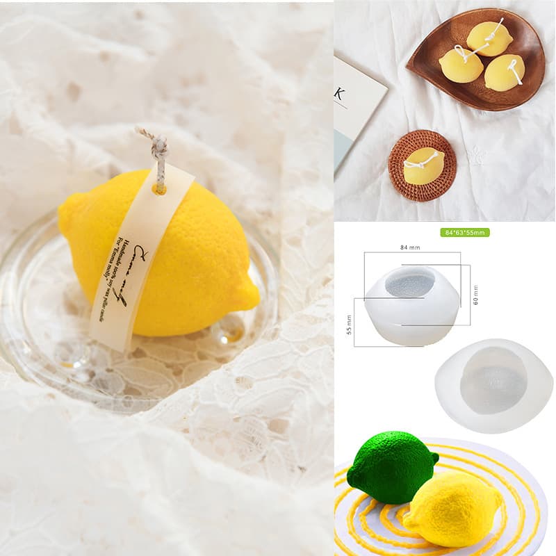 Factory Wholesale Single 3D Lemon Cake Mold Fruit Chocolate Liquid Silicone Mold Cake Baking Mold