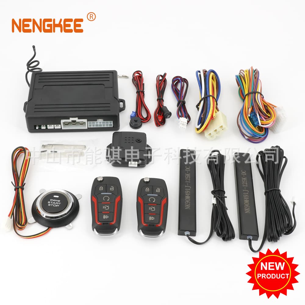 Nengqi Hot Selling Universal Remote Car Remote Start One-Key Start PKE Smart Induction Open Anti-Theft Alarm