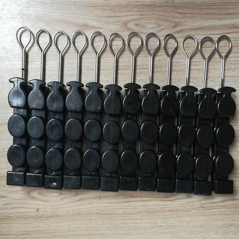 FTTH drop cable accessories and consumables, double-circle S-shaped fastener, optical cable fixing hook, optical fiber overhead cable clamp.
