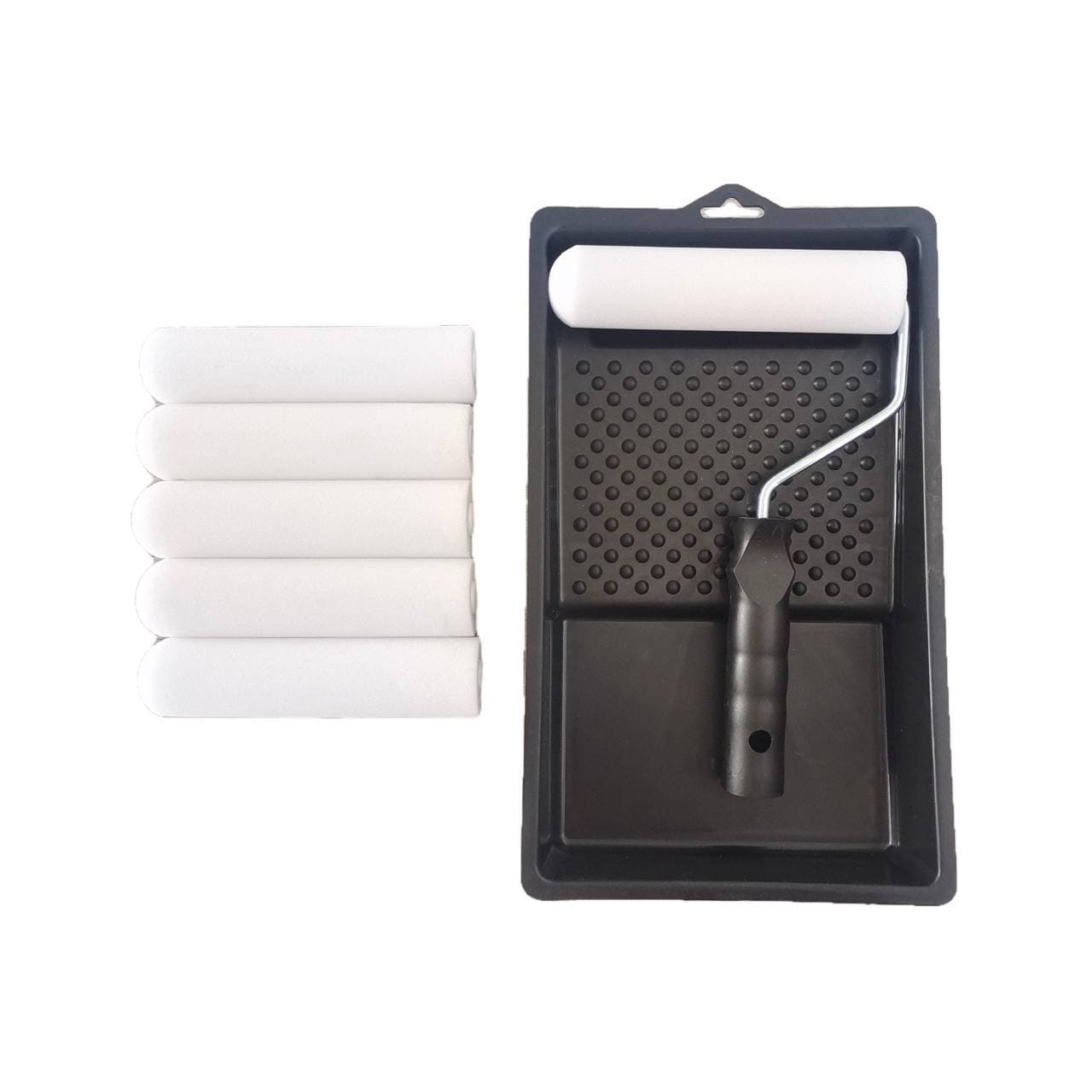 6-Inch Sponge Roller 8-Piece Set, Imported Sponge 6, Paint Tray, Single-Color Handle
