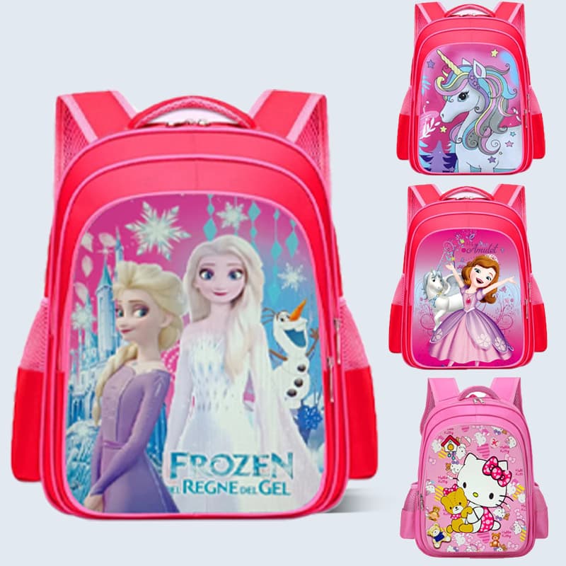 16-inch Large School Backpack for Girls Grades 1-6, 14-inch Children's Backpack