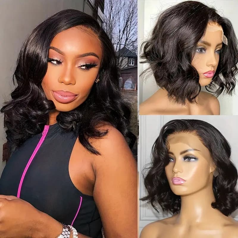 Amazon Hot Selling Lace Front Wig Short Curly Hair for Women, African American Versatile Fluffy Natural Fashion Full Wig Wholesale
