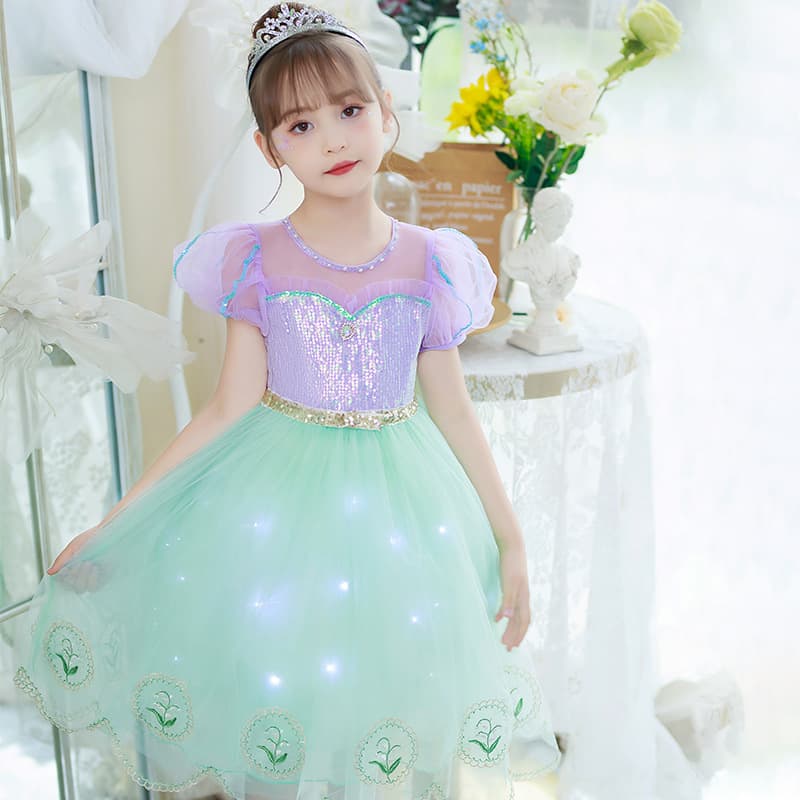 Princess Style Embroidered Skirt For Girls Summer Cotton Lace Dress Children's Playground Elegant Princess Dress Kids Clothing