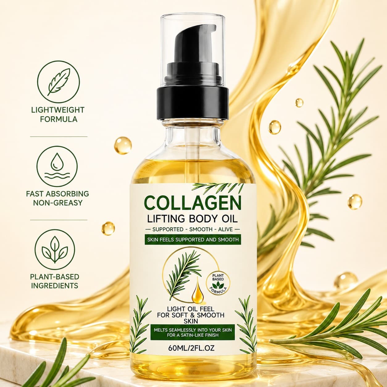 Cross-border collagen body oil, mild ingredients, body skin moisturizing, daily refreshing