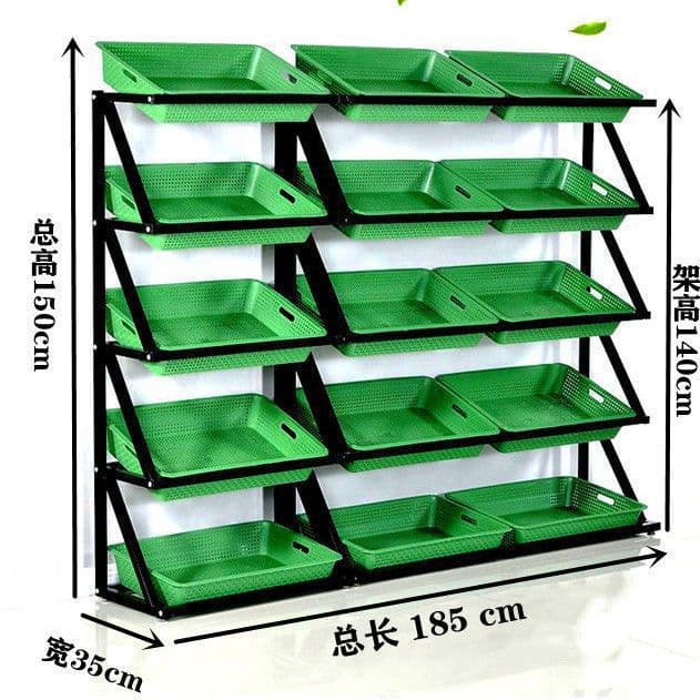 Supermarket fruit and vegetable shelves multi-layer display racks fruit shelves fruit store convenience store racks Duolidezhu