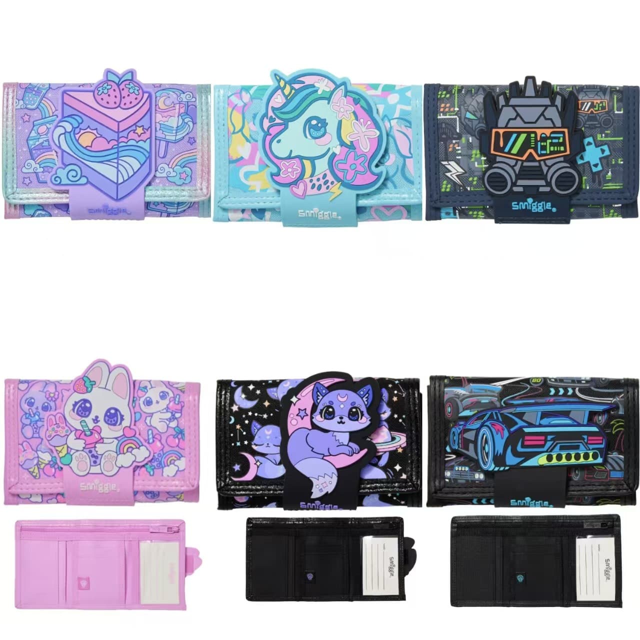 Australian smiggle wallet children's card bag key bag coin purse primary school student folding wallet