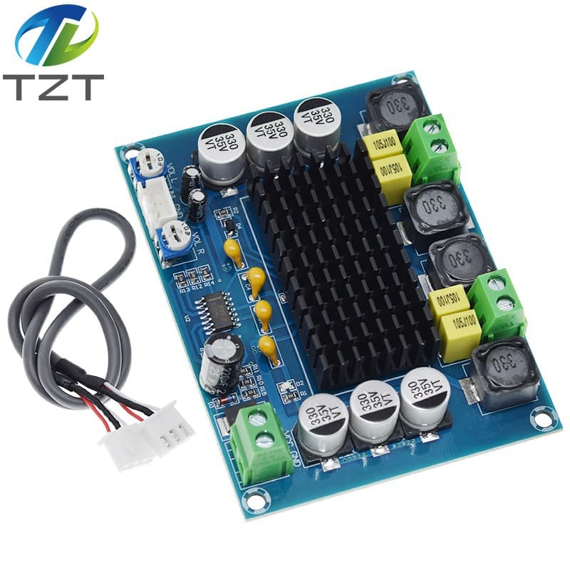 Original Chip 2*120W Audio Amplifier Board DC12-26V TPA3116D2 Digital Power Amplifier Board Dual Channel