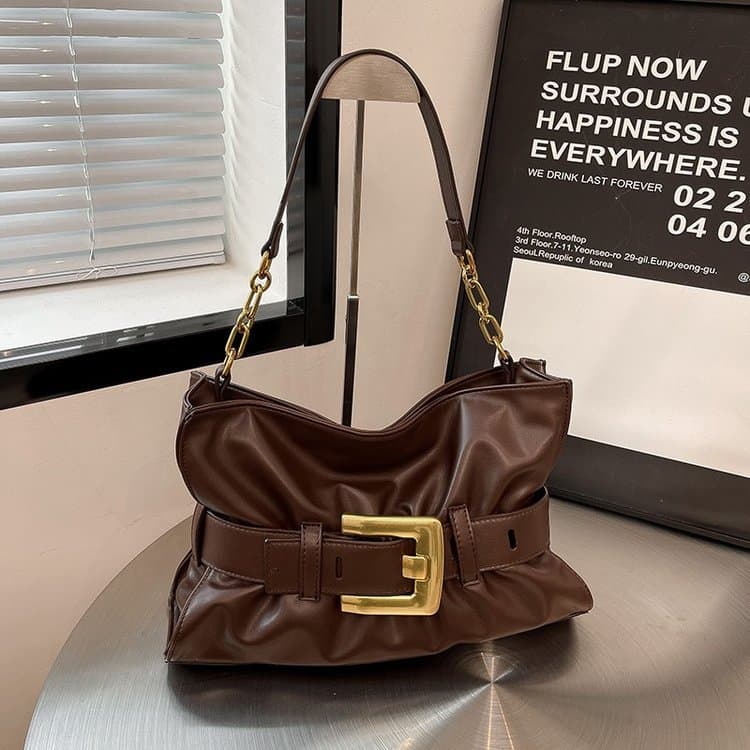 Pleated Cloud Bag Underarm Bag Tote Bag Commuter High-End Fashion Vintage Single Shoulder Large Capacity Tote Bag for Women