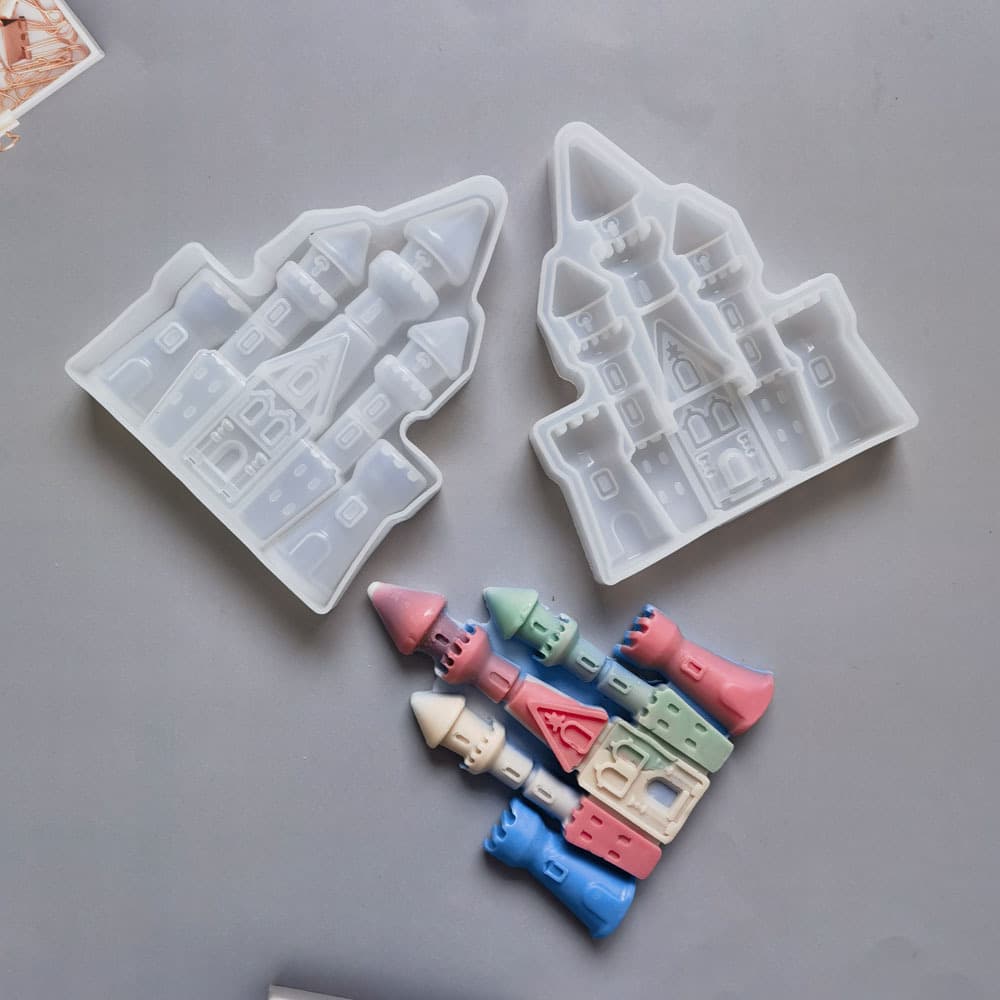 Epoxy Castle Silicone Mold DIY Cement Concrete Gypsum Jewelry Storage Tray 288