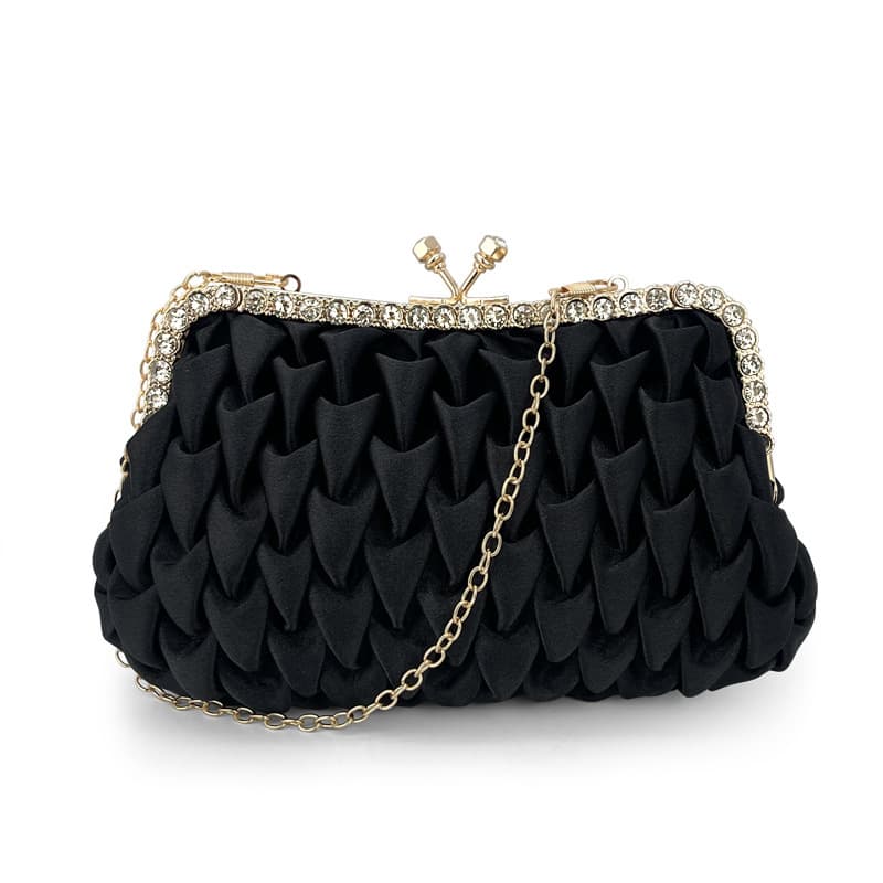 Fashionable Craft Dumpling-Shaped Bag New Women's Evening Clutch Polyester Woven Multicolor Bridal Bag