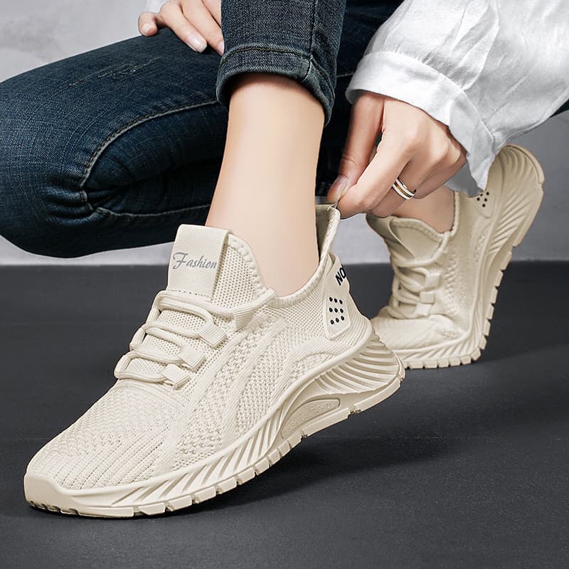 Women's New Summer Fashion Casual Sports Shoes, Breathable Trendy Mesh Knit Athletic Sneakers Wholesale