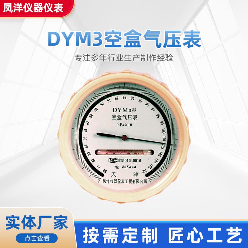 Plain type empty box pressure gauge DYM3 empty box pressure gauge Industrial and mining enterprise navigation meteorological atmospheric pressure gauge