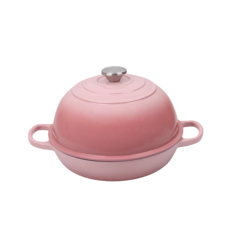 Cross-border Exclusive Cast Iron Enamel Bread Pot for Baking European Bread, Cast Iron Pot for Baking, Pan for Home Frying, Roasting, Braising, Multi-purpose Pot