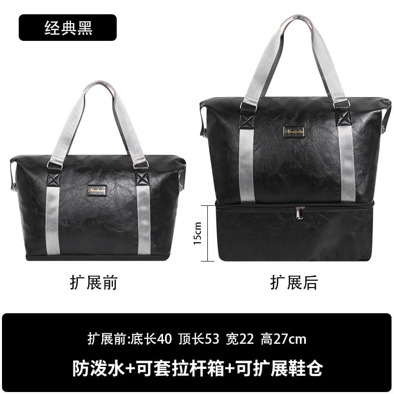 2025 fitness travel PU bag retro handbag short-distance business trip men's bag luggage bag shoulder crossbody travel bag