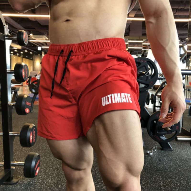 Men's Athletic Shorts 3-Inch Quick-Dry Breathable Stretch Muscle Training Gym Workout Fashion Deep Squat Big Size