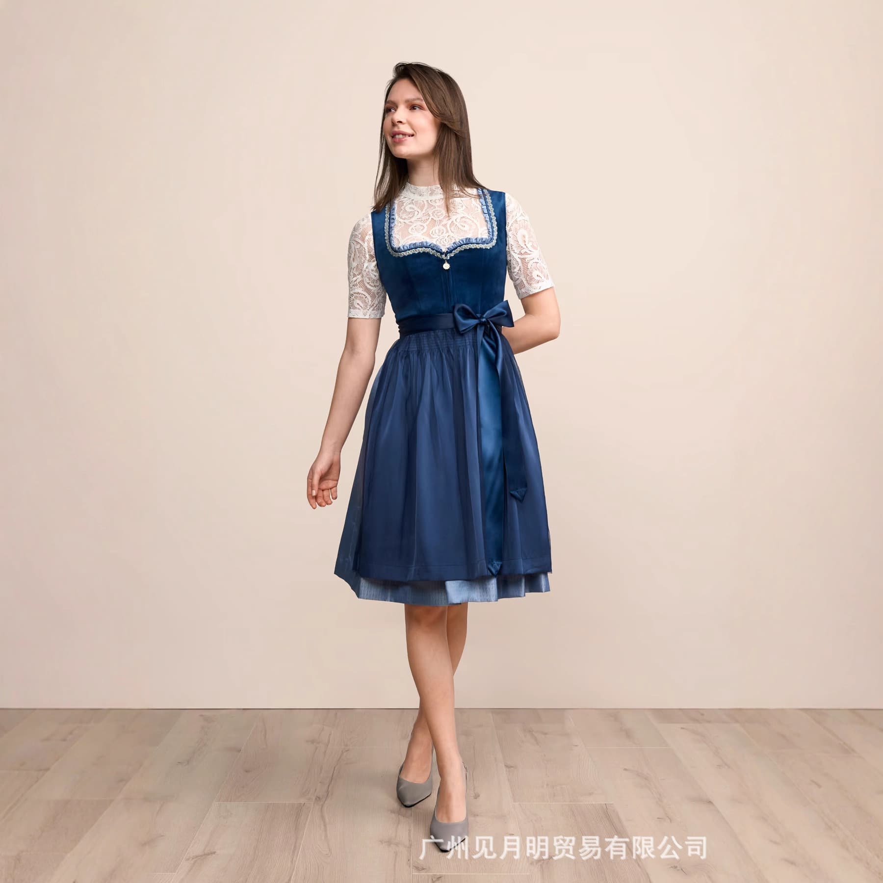 Munich independent site 2025 self-designed Bavarian women's dress two-piece set beer costume