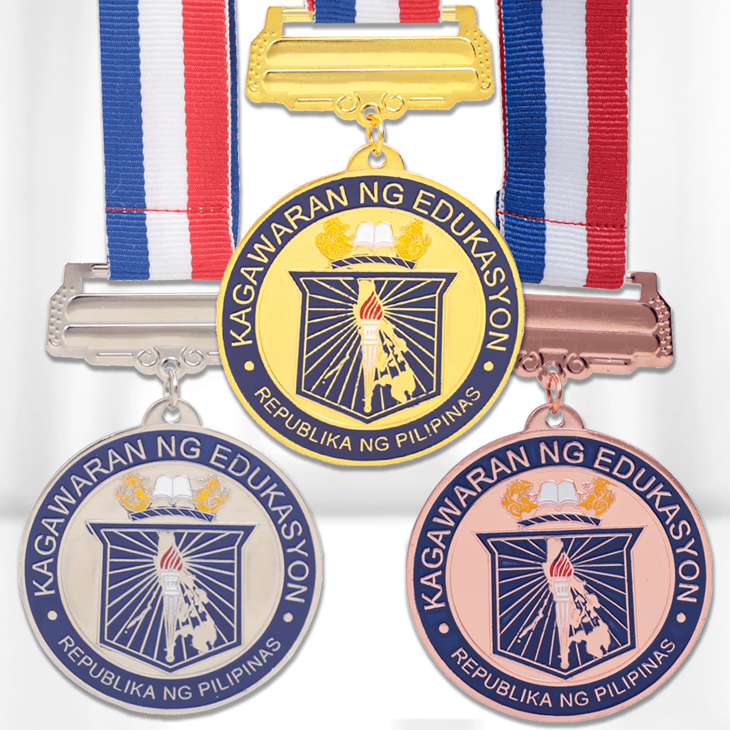 Philippine Iron Medal Games Marathon Metal Plaque Honor Competition Commemorative Gold, Silver and Bronze