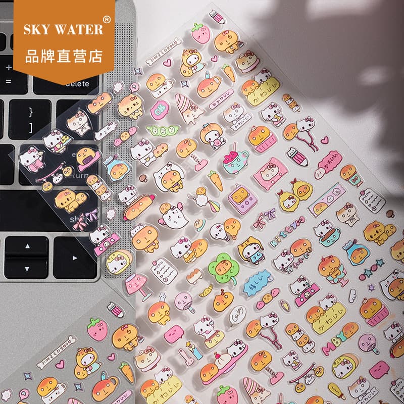 Sky New Creative Kitty Cat 3D Embossed Sticker for Notebook, Tablet, Phone, Phone Accessory, In Stock