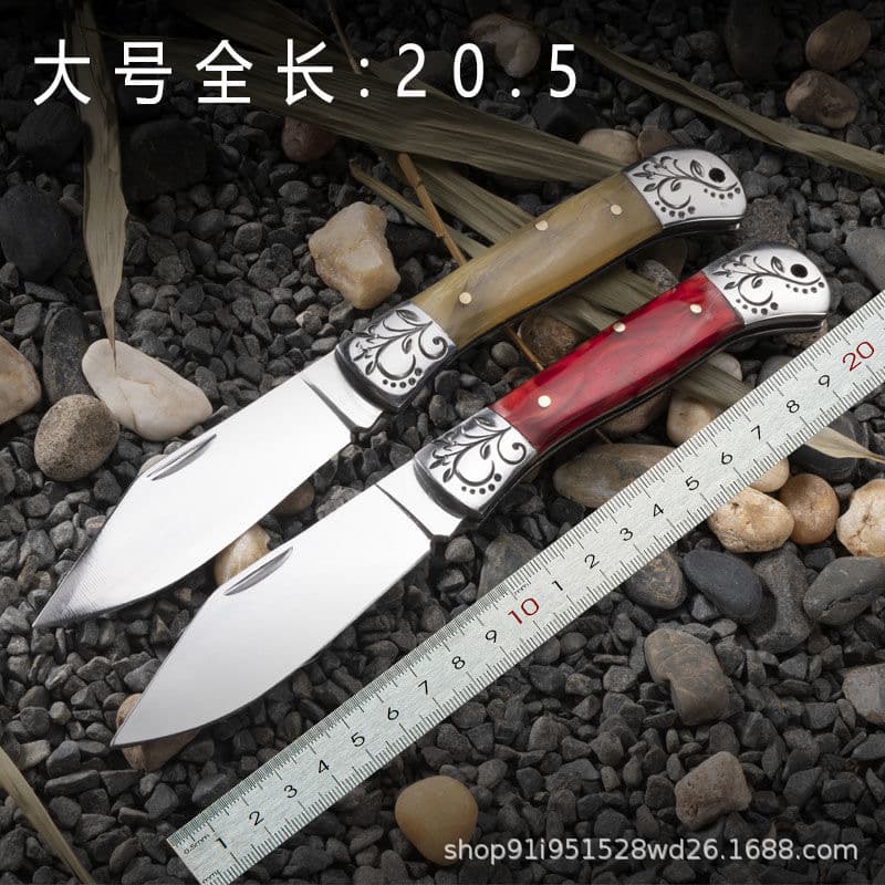 Stainless Steel Folding Knife for Outdoor Camping, Self-Defense, Portable Multi-Functional High Hardness Exquisite Fruit Knife