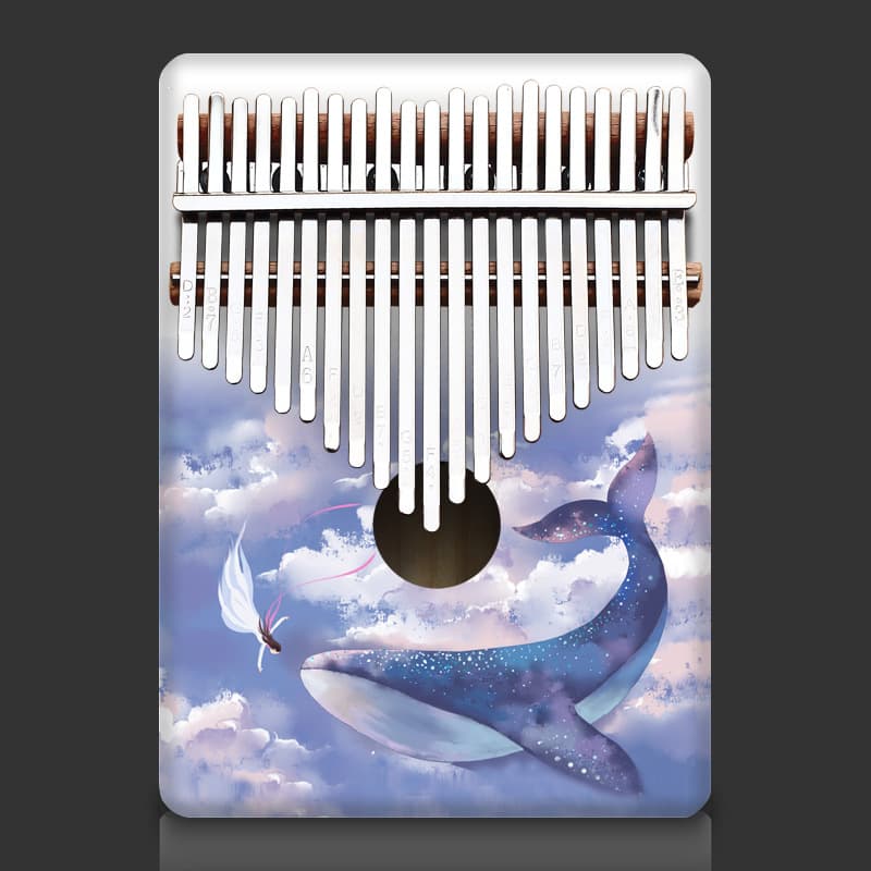 21-Note Colorful Thumb Piano Kalimba, Beginner Portable Musical Instrument, Hand-Plucked Finger Piano