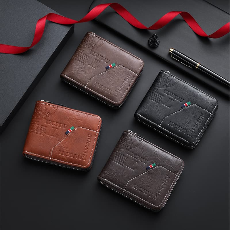 Men's Short Wallet Trendy Easy Organize Multi-Slot Money Clip 2026 New Retro Premium Short Coin Purse