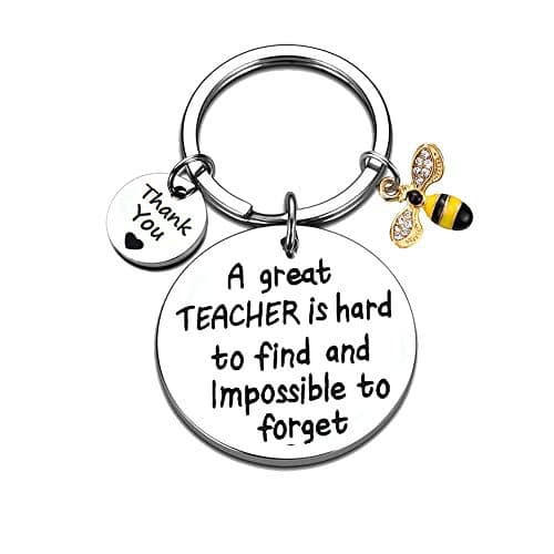 Amazon Teacher's Day Thanksgiving Gift great teacher new little bee stainless steel keychain with engraving