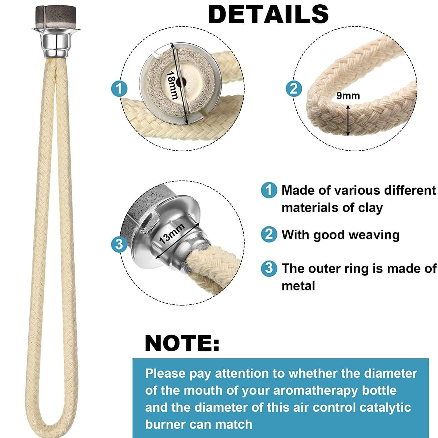 French Catalytic Ignition Oil Lamp Wicks Aromatherapy Diffuser Catalyst Burning Core Fresh Air Purifier Household Essential Oil Lamp