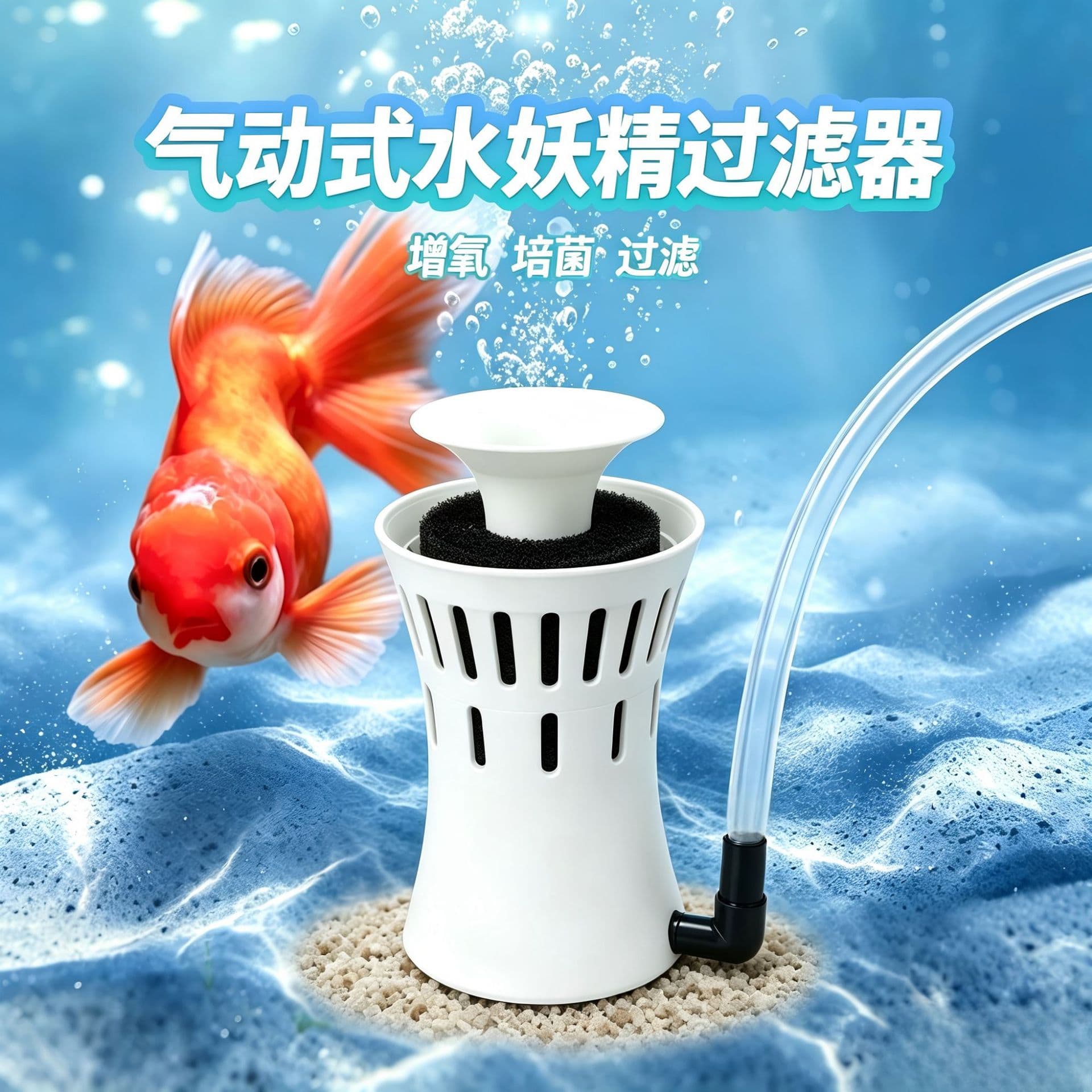 Fish tank filter water fairy silent aquarium anti-gas lift small oxygenated fish filter equipment biochemical cotton