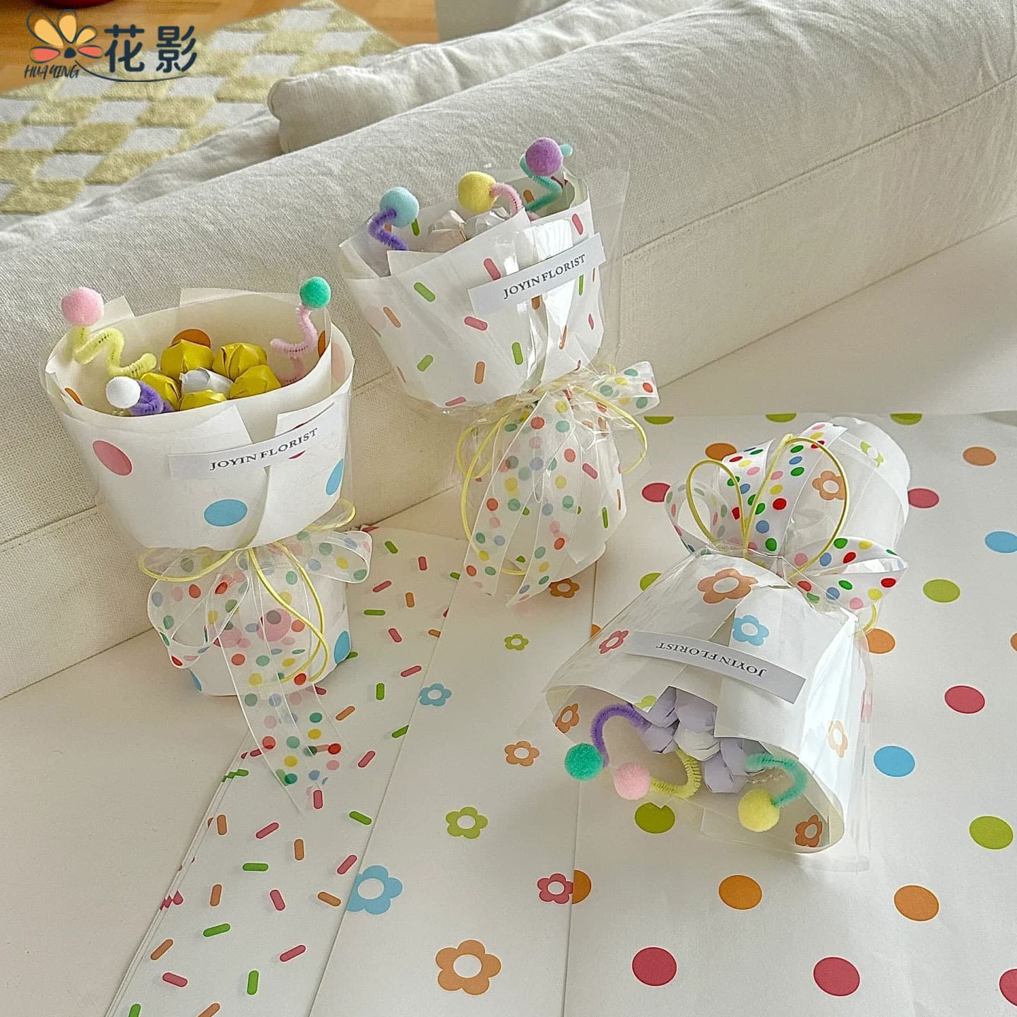 Huaying Flower Shop Material Package Flower Materials Flower Bouquet Sticks Candy Flower Bone Material Bamboo Sticks Special for Bouquets