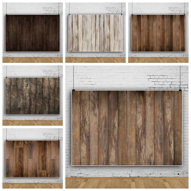 Imitation Real Wood Baby Shooting Background Cloth Foreign Trade Amazon Print Cloth Country Party Banner Studio Prop