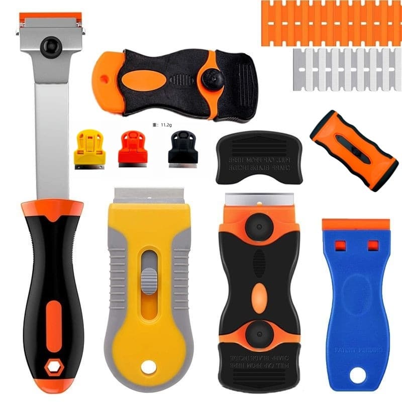 Amazon cross-border best-selling scraper, multi-functional cleaning scraper, double-headed glue removal scraper, and car film application tool.