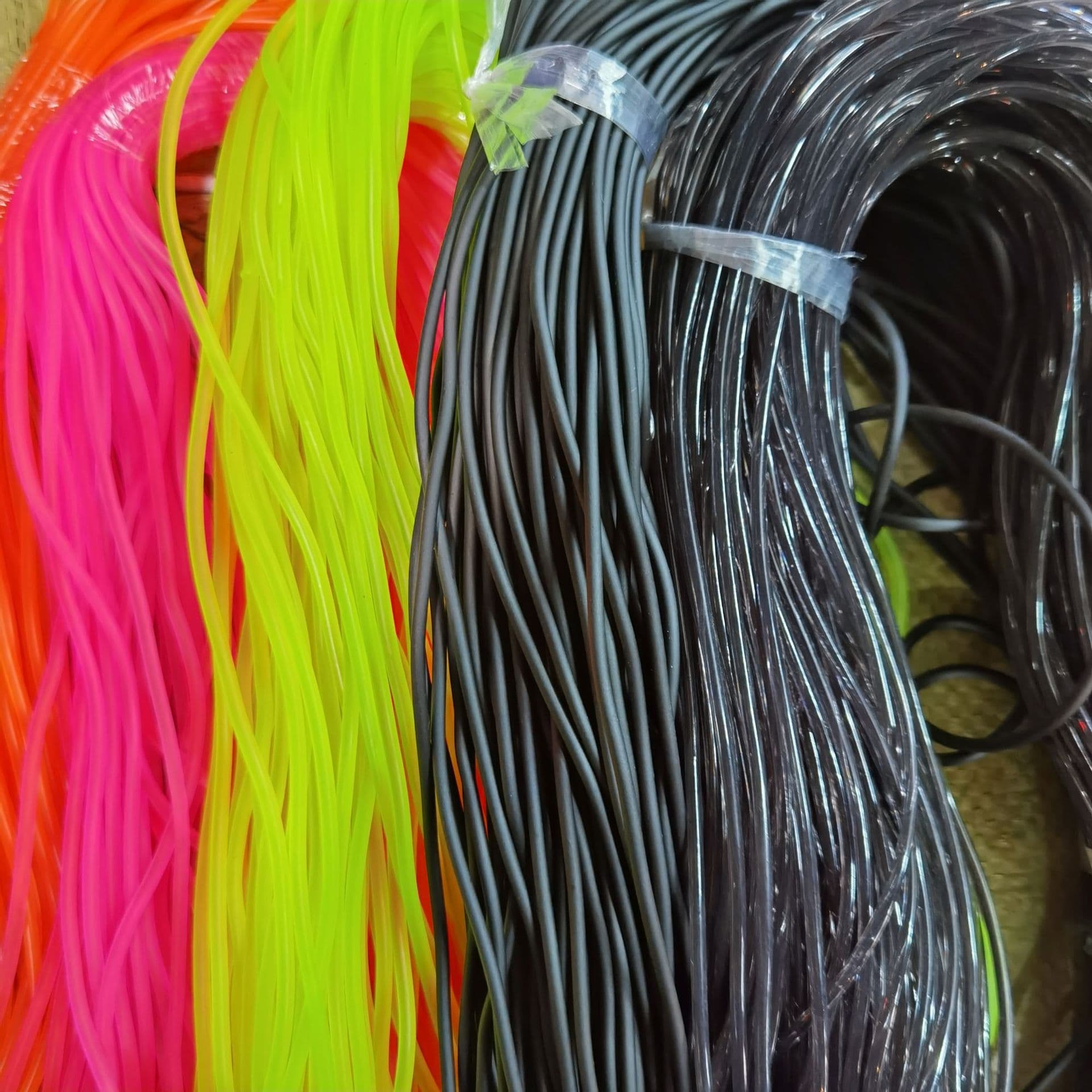 Solid silicone rope necklace cord leather cord PVC rope jewelry accessory material tubing in various colors