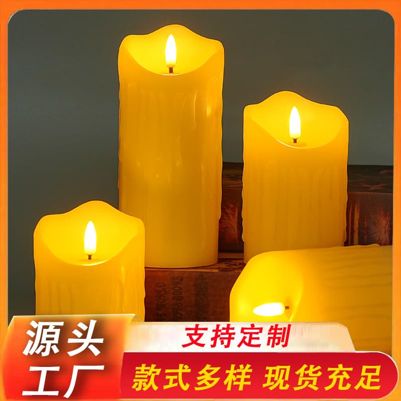 Cross-border simulation electronic candle light layout wedding wedding decoration night light smoke-free creative script killing atmosphere light
