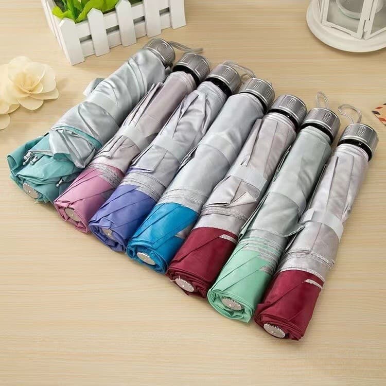 Silver Coated Umbrella Sun Shade All-Weather with Logo Printing, Factory Wholesale Promotional Folding Umbrella