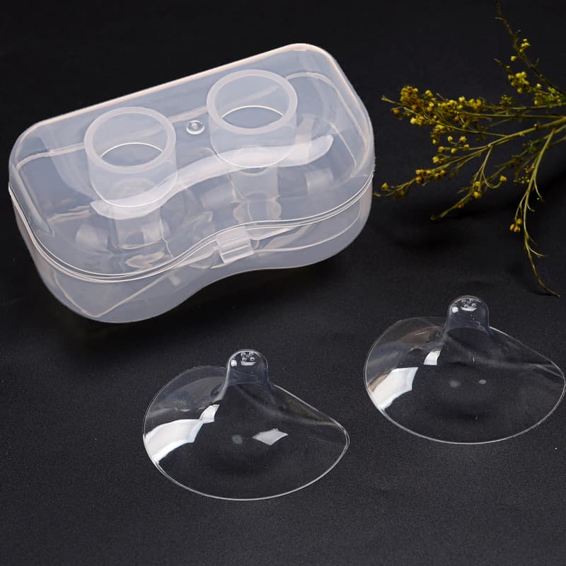 Manufacturer Wholesale Full Silicone Nipple Shields, Full Circle/Half Circle/Triangle Nursing Shields, One Pair Boxed