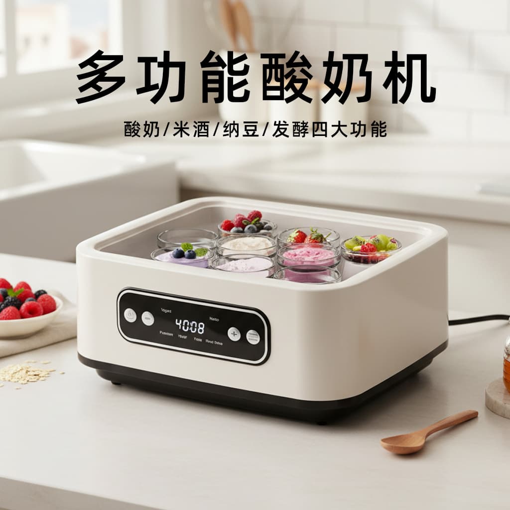 Multifunctional 1.6L Smart Yogurt Maker Small Household Automatic Homemade Natto Rice Wine Constant Temperature Fermentation Machine Intelligent