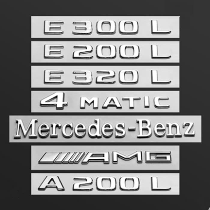 New Mercedes-Benz C-Class E-Class S-Class Word Label Number and Letter Car Sticker Rear Box Displacement Car Label GLC45 C63