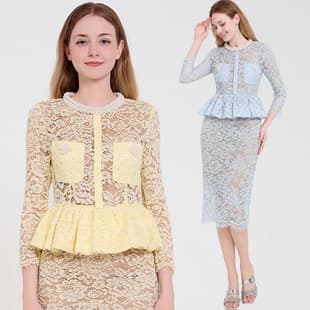 113 New Lace Ruffle Dress Elegant Slim High Waist Rhinestone Bodycon Dress French Style Dress