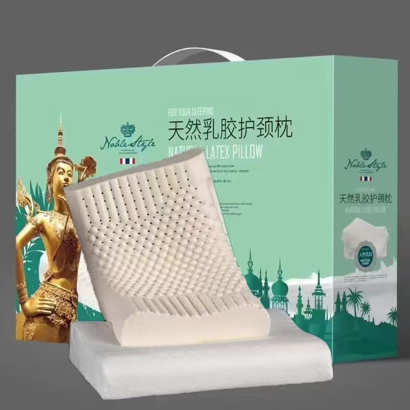 Thai Natural Latex Pillow Adult Version, Hotel Massage Particle Neck Protection Student Pillow Core, Gift Box Packaging Wholesale