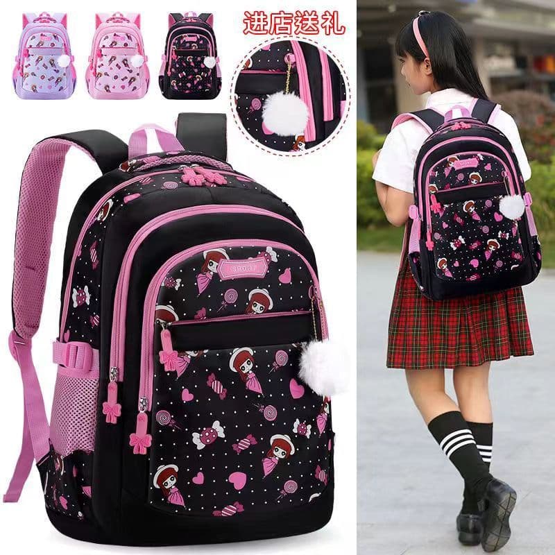 Cross-Border Foreign Trade Elementary School Student Backpack Wholesale, Stain-Resistant Backpack for Grades One to Six, Waterproof Lightweight Spine Protection