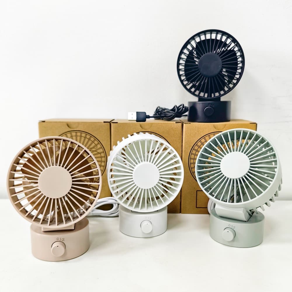 Muji-style USB Mini Fan New Office Desk Fan Quiet Small Electric Fan Creative Gift